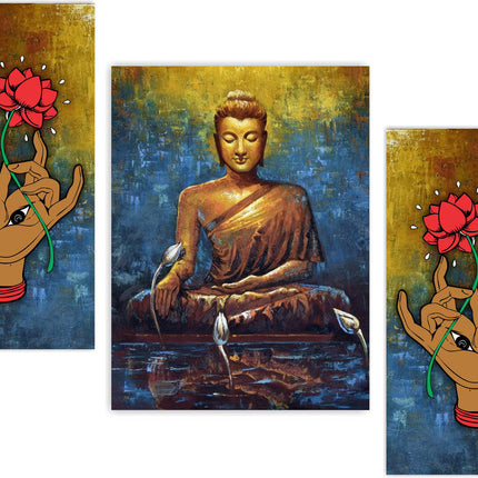 Tehzeeb Creations Set Of 3 Digital Wall Painting