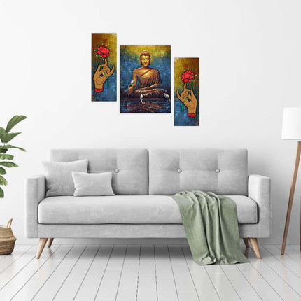 Tehzeeb Creations Set Of 3 Digital Wall Painting