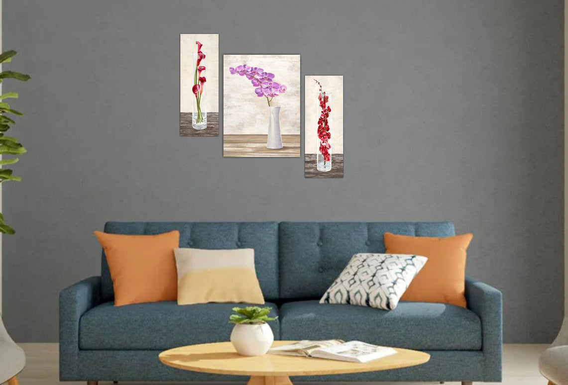 Tehzeeb Creations Set Of 3 Digital Wall Painting