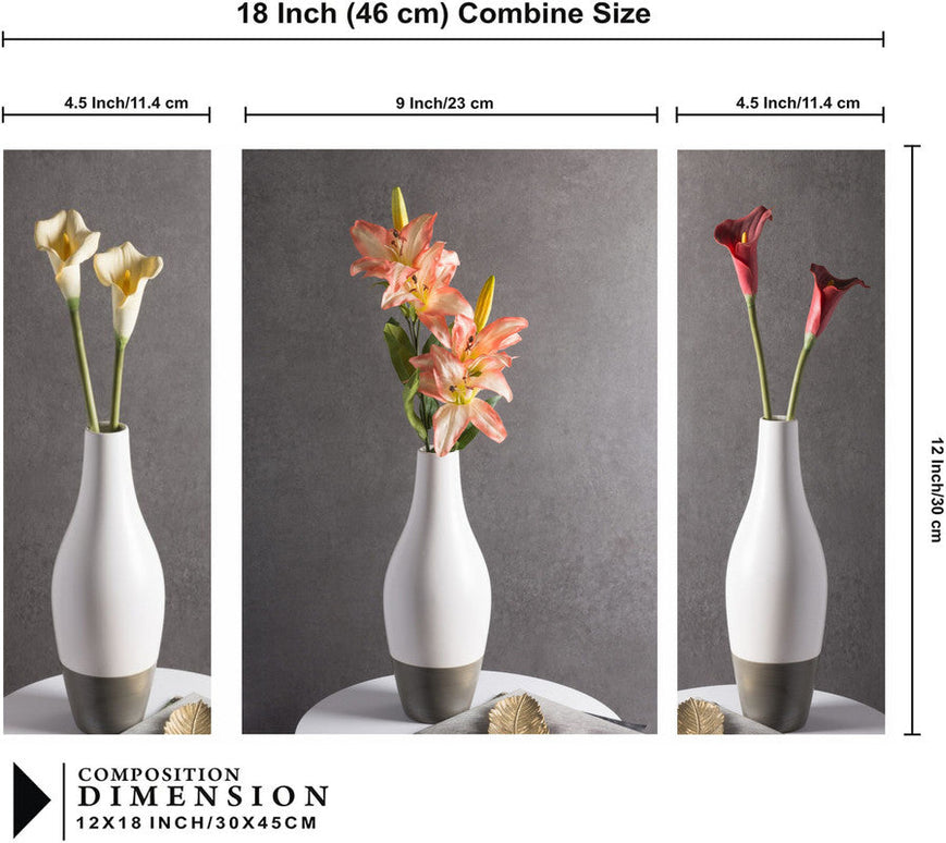 Tehzeeb Creations Set Of 3 Digital Wall Painting