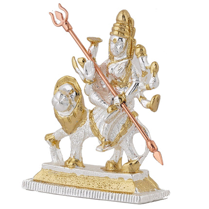 Estele Gold-Polished Religious goddess Durga Ma Idol for Pooja & Car decor