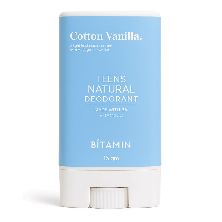 Bitamin Cotton Vanilla Teens Natural Deodorant Roll On Stick