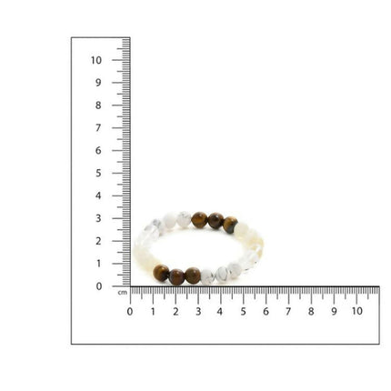 Clear Quartz and Tiger Eye Multicoloured Cyrstal Beads bracelet - Ruby Raang