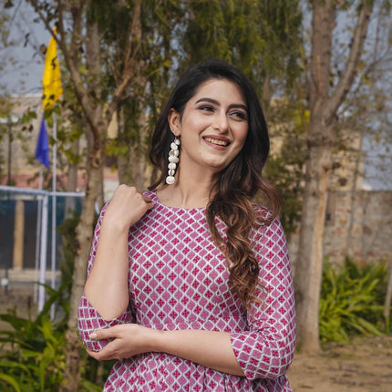 Sonakshi Women's Maharani Rayon Digital Print Full Round Flair Anarkali Gown Set