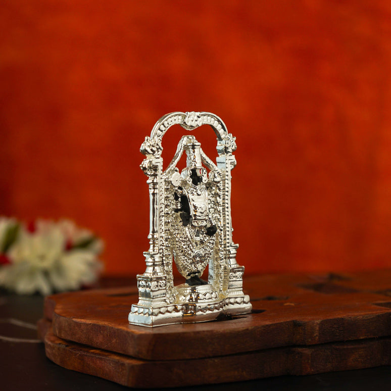 Sri Rudra Arch Balaji Small 3 Inch Silver Plated SR03175
