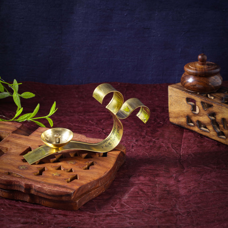 Sri Rudra Om Brass Diya (SR 02371)