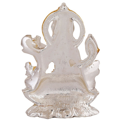 Estele Gold-Polished Goddess of Knowledge Sarasavti Ma Idol for Pooja & Car decor