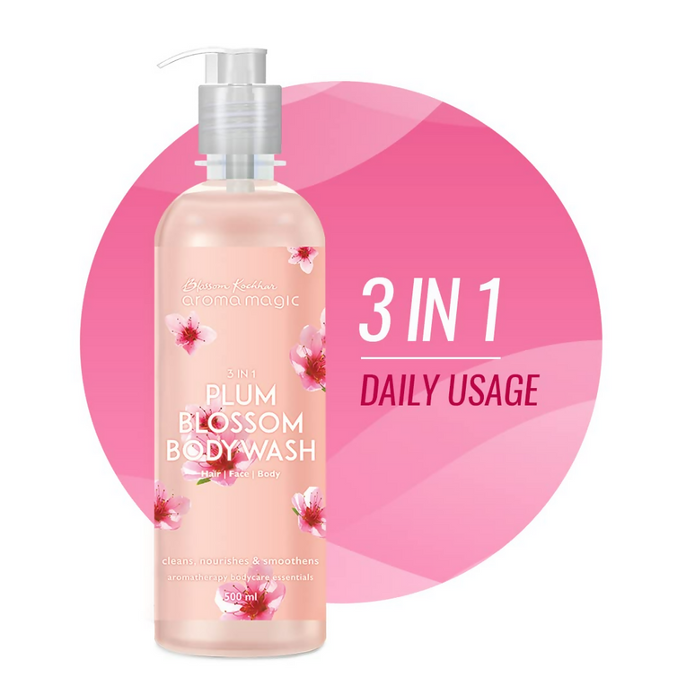 Blossom Kochhar Aroma Magic 3-in-1 Plum Blossom Body Wash Hair, Face & Body Cleanser
