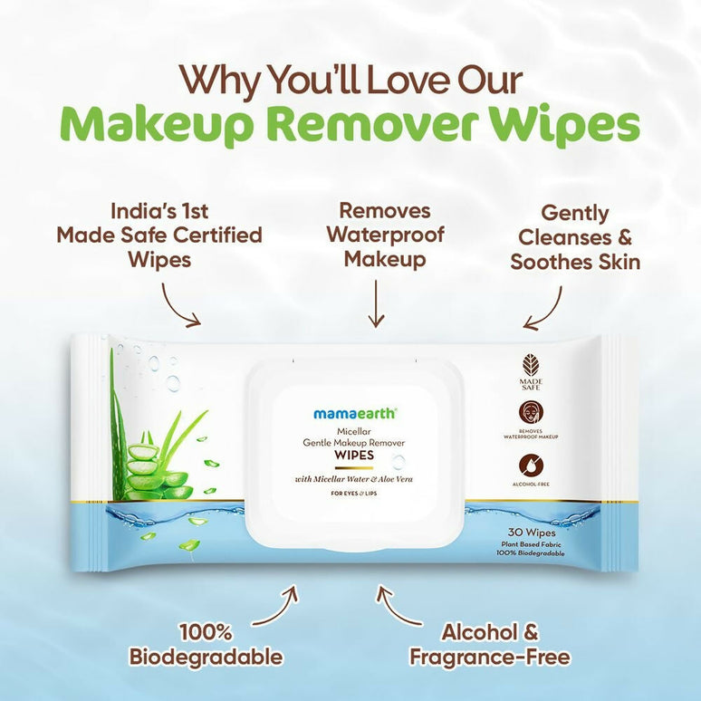 Mamaearth Micellar Gentle Makeup Remover Wipes