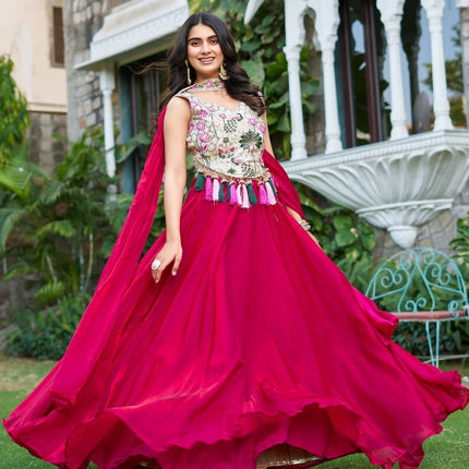 Aastha Fashion Magenta Pure Fendy silk Designer Lehenga Choli Collection