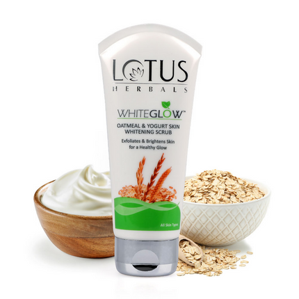 Lotus Herbals WhiteGlow Skin Brightening Oatmeal & Yogurt Gentle Exfoliator Scrub