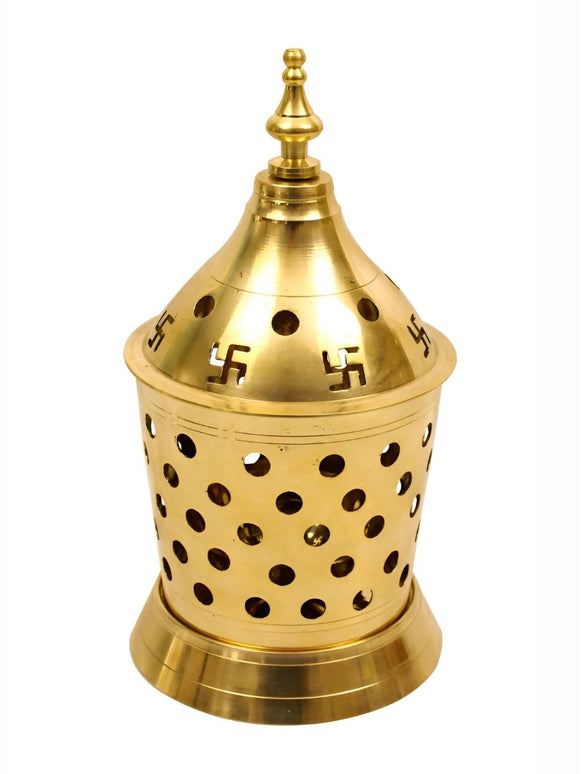 Spillbox Gold-Toned Brass Amar Lamp Pooja Essential