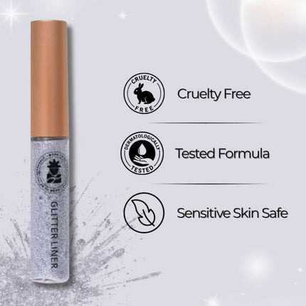 BOBI Glitter Eyeliner Silver Diamond Sparkle Finish