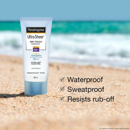 Neutrogena Ultrasheer SPF50+ PA+++ Ultra Light Face Sunscreen For Dry & Oily Skin Home+Travel Combo