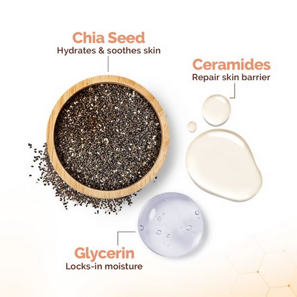 Mamaearth Chia Oil-Free Face Wash with Chia Seed & Ceramides for Normal to Oily Skin