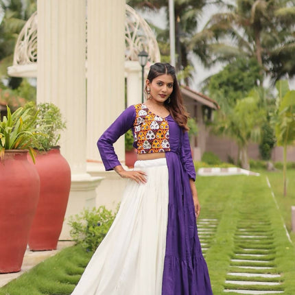 Aastha Fashion Off White Pure Cotton Designer Navratri Lehenga Choli Collection