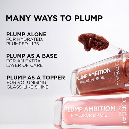L'Oreal Paris Plump Ambition Hyaluron Lip Oil - 641 Latte Glace