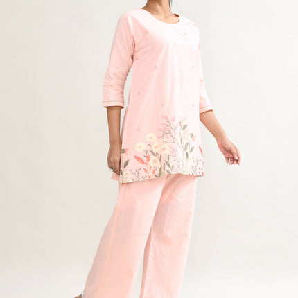 Joban Fashion Peach Pink Cotton Coord Set