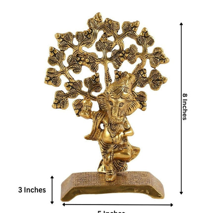 Heyearth Lord Ganesh Statues With Tree,Ganesha Figurine,Lord Ganesha Idol