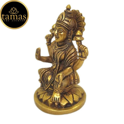 Tamas Brass Lord Ganesh Lakshmi Statue (Golden)