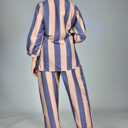 Morchari Digital Print Semi Muslin Co-Ord Set Top & Trouser-Multicolor