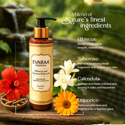 Evaraa Essential Hibiscus And Tuberose Body Wash