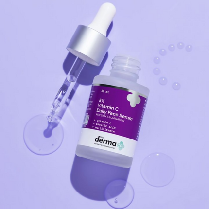 The Derma Co 5% Vitamin C Daily Face Serum With Ferulic Acid & Multivitamin - Limited Time Offer