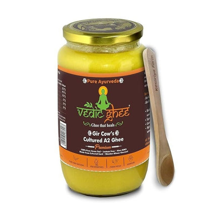 Vedic Ghee Premium A2 Gir Cow Cultured Ghee from Kesariya Farm Indian Gir Cow Ghee, Pure A2 Ghee, Natural & Healthy