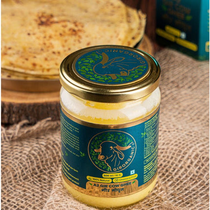 GirOrganic A2 Gir Cow Ghee - Pure A2 Gir Cow Ghee, Organic Grass Fed Ghee