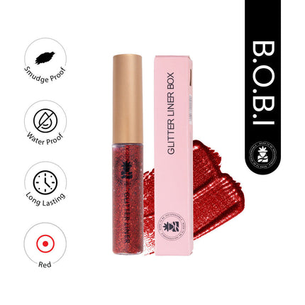 BOBI Glitter Eyeliner Red Diamond Sparkle Finish