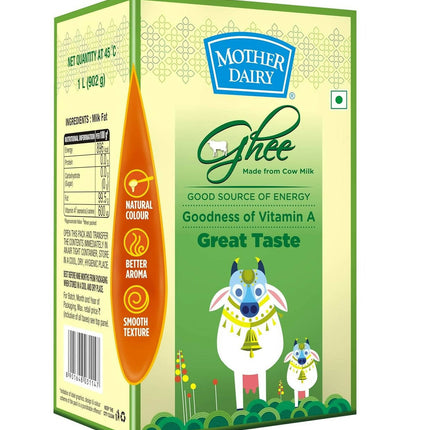 Mother Dairy Cow Ghee Ceka Pack | Good For Overall Health And Strength | Certified Cultured Ghee