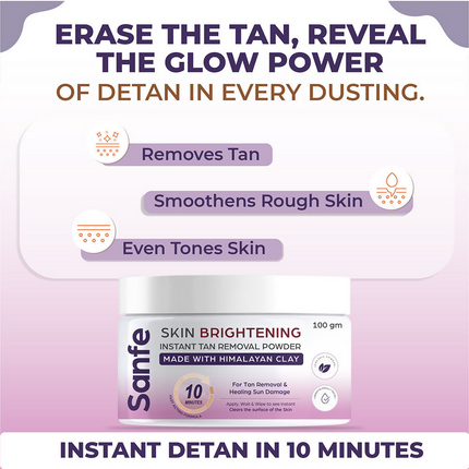 Sanfe Skin Brightening Tan Removal Powder
