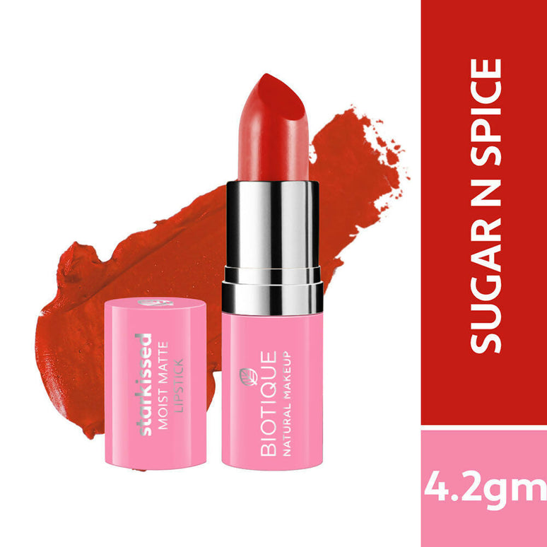 Biotique Starkissed Moist Matte Lipstick - Sugar N Spice