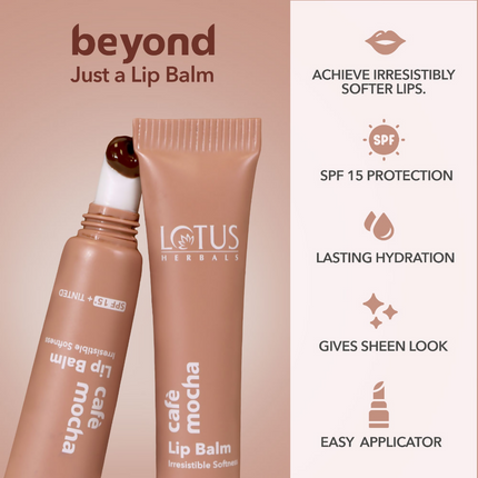 Lotus Herbals Lip Balm With SPF 15 - Cafe Mocha