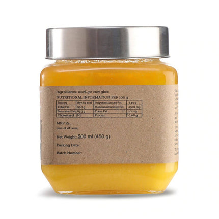 Conscious Food A2 Gir Cow Ghee (Bilona Preparation) | 100% Gir Cow Ghee | Homemade & Organic Ghee