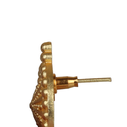 Joban Fashion Women Matte Gold Brass Jhumka