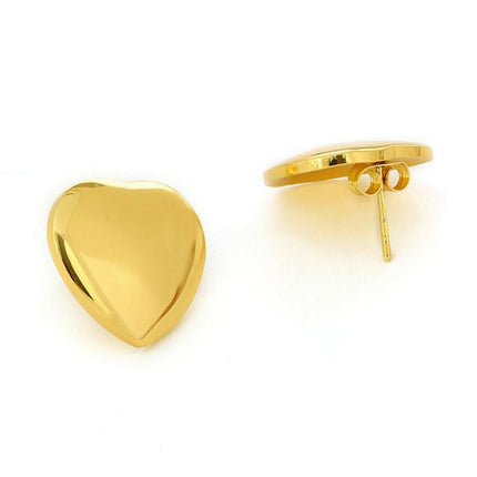 Golden Heart Studs - Ruby Raang