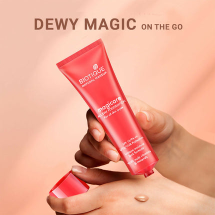 Biotique Natural Makeup Magicare All Day Foundation SPF 15 PA++ Seashell F601