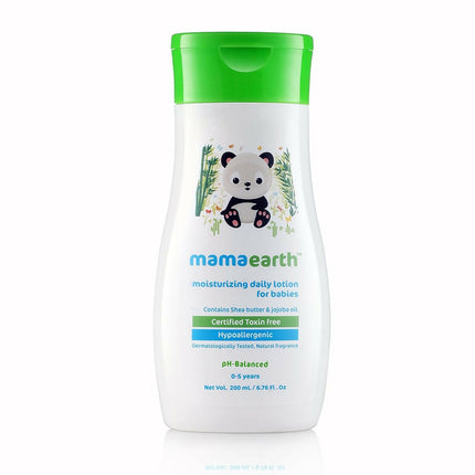 Mamaearth Daily Moisturizing Lotion & Gentle Cleansing Shampoo & Nourishing Hair Oil for Babies