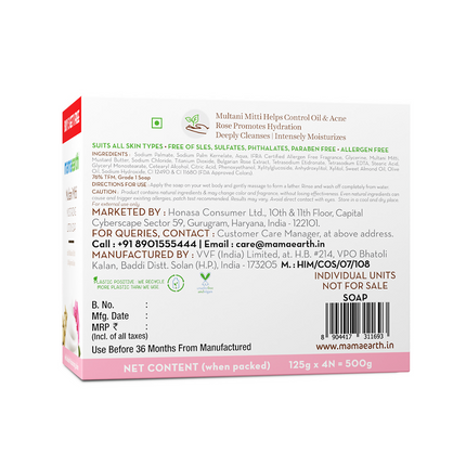 Mamaearth Multani Mitti Moisturizing Lotion Soap (Buy 3 Get 1 Free) - Limited Time Offer