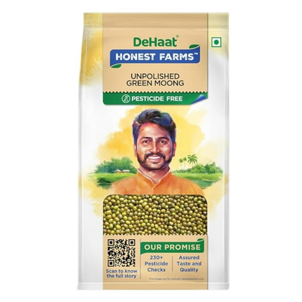 Dehaat Honest Farms Unpolished Green Moong