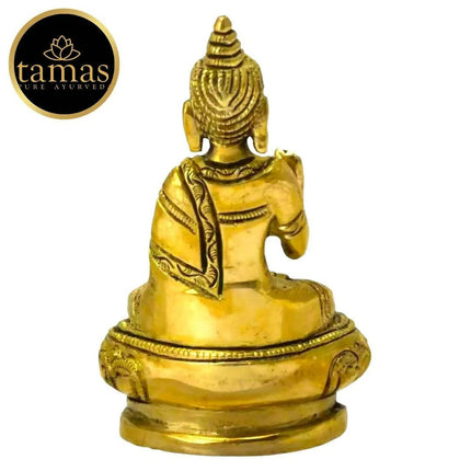 Tamas Brass Buddha Idol Decorative Showpiece (Golden)