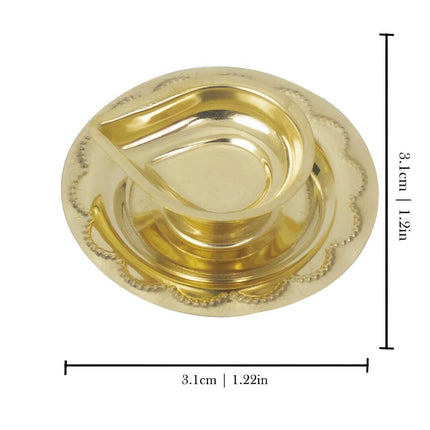 Spillbox Gold-Toned Brass Deepak Diya Pooja Essential