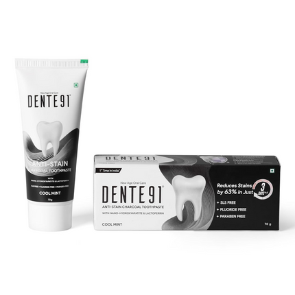 Dente91 Anti-Stain Charcoal Toothpaste