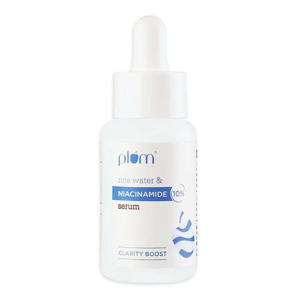 Plum 10% Niacinamide Brightening Face Serum With Rice Water - Fades Blemishes & Dark Spots, Beginner Friendly