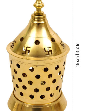 Spillbox Gold-Toned Brass Amar Lamp Pooja Essential