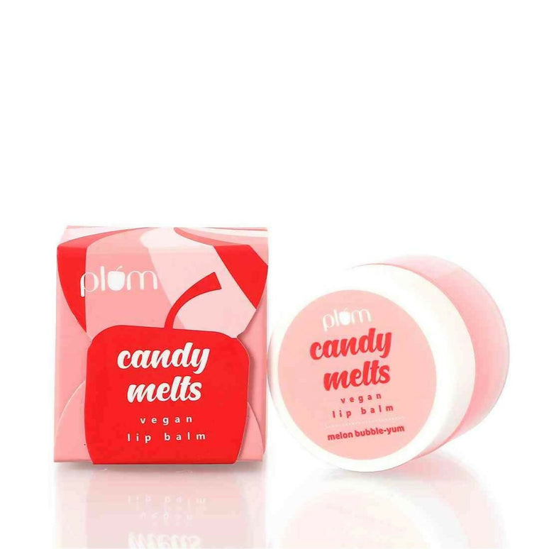 Plum Candy Melts Vegan Lip Balm Red Velvet Love For Dry & Chapped Lips, Natural SPF with Vitamin A