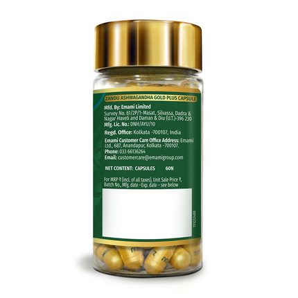 Zandu Ashwagandha Gold Plus Capsules