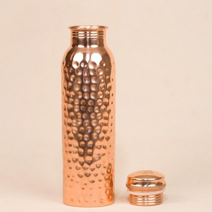 Isha Life Hammered Copper Water Bottle - 950 ml