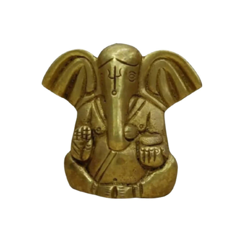 Tamas Brass Ganesha Statue for Temple (Golden)